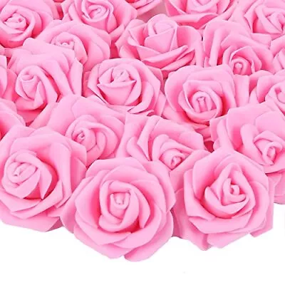 Artificial Rose Flowers 200pcs Foam Rose Bulk Pink Fake Flower Heads For DIY ... • $47.39