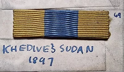 £2.99 • Buy Original Khedive's Sudan Medal Ribbon Bar, 1897. 