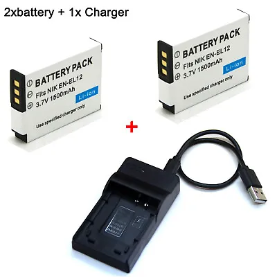 Battery / Charger For Nikon Coolpix S8000 S8100 S8200 S9050 S9100 S9200 S9300 AU • $20.99