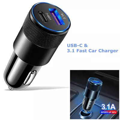 2 Port PD USB C Fast Charging Car Charger Adapter For IPhone 14 13 12 11 Samsung • $3.45