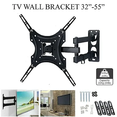 TV Wall Bracket Stand Tilt & Swivel For 32 37 40 42 43 50 55 Inch Monitor LCD UK • £10.80