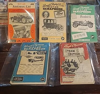 Lot Of 5 Floyd Clymers Scrapbook And Catalogs Of Cars And Motorcycles • $24.99