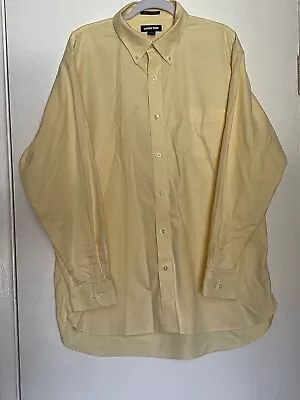 Mens Lands' End Non Iron Oxford Long Sleeve Button Up Shirt 17 1/2 35 • $14.99