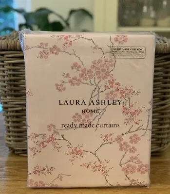 New Laura Ashley Ready Made Curtains Oriental Blossom-blush (w)88” (l)90” • £175