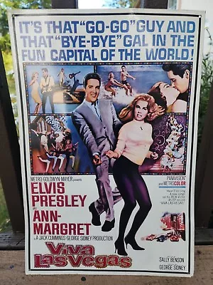 Viva Las Vegas Metal Poster Art Elvis Presley Ann Margret 1994 • $150