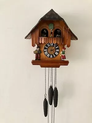 Vintage Hand Made Wooden Regula Musical Dancers Wheel Cuckoo Clock Germany  • £250