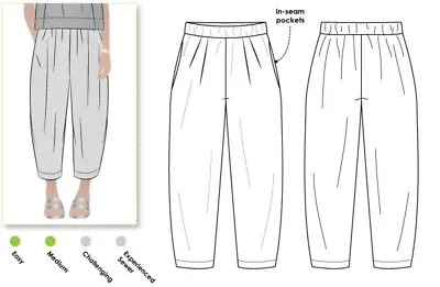 £18.99 • Buy Style Arc Ladies Sewing Pattern Ethel Pants (MLPW031S-M)