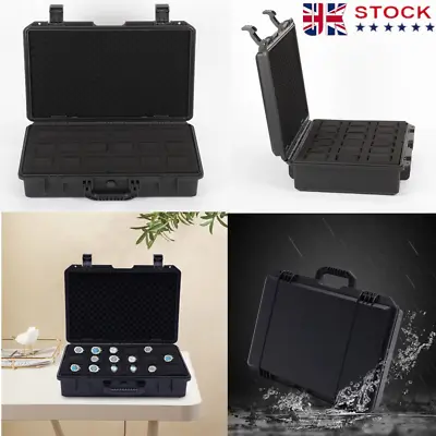18 Hard Case Watch Box Travel Storage Protection Waterproof Shockproof Pressure • £64.99