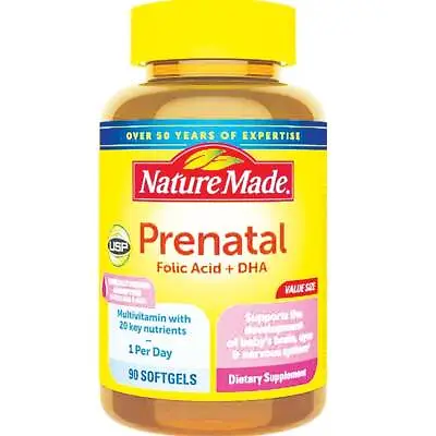 Nature Made Prenatal Folic Acid + Dha 90 Sgels • $27.46