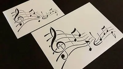 Music Musical Notes Clef Symbols Festive Event Decoration Airbrush Paint Stencil • £5.45