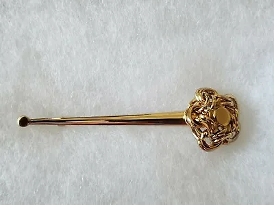 Vintage Gold Tone Monet Signed Long 3 3/4  Brooch Pin Hair Pin Style/look (J854) • $12.99