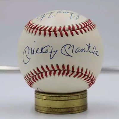 50 Home Run Season Club Signed RONL Baseball Mickey Mantle +5 Auto JSA D11559 • $652.99