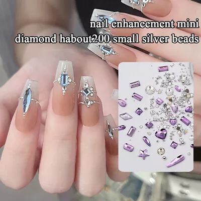 3D Nail Gem Acrylic Decor Mix Jewelry Nail Rhinestone Crystal Glass Manicure • $1.21