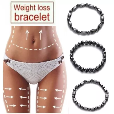 Magnetic Hematite Bracelet Lymph Drainage Pain Relief Lymph Detox Drainage Slim • $7.59