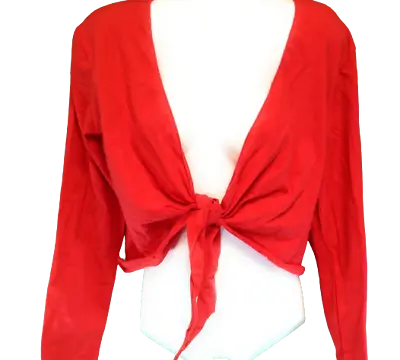 Womens Puma Tie Top 502138 03 Vintage 2004 Mahanuala Red Long Sleeve Shirt  • $31.99