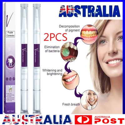 $13.86 • Buy 2PCS Hismile V34 Colour Corrector Teeth Whitening Gel Pen, Tooth Stain Removal