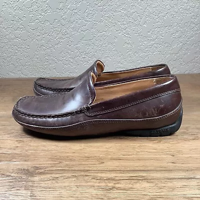 HS Trask Loafers Mens 8M Brown Driving Moc II Slip On Leather Shoes Comfort • $19.88