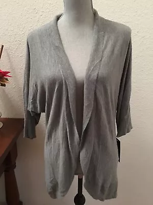 Mossimo For Target Gray Open Cascading Cardigan Cardi Sweater Large New NWT • $29.99