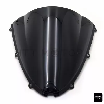 Black Windshield Wind Screen Fit For Kawasaki Ninja ZX6R ZX-6R 05-08 ZX10R 06-07 • $30.50