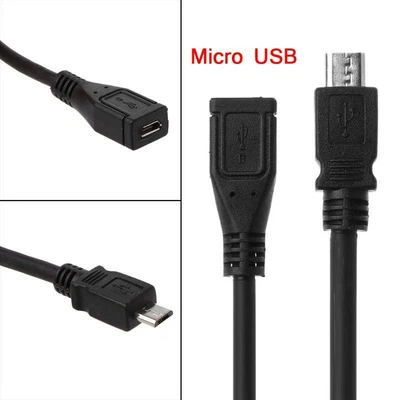 $8.22 • Buy Micro USB Female To Male Data Sync Extension Cable Cord For Mobile Phone Tablet