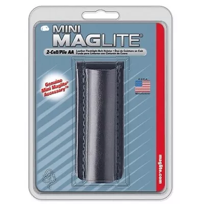 Maglite AM2A026 Black Plain Leather Mini-Mag Flashlight Holder Holster • $16.89