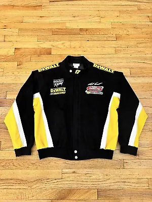 Vintage NASCAR Roush Dewalt Racing Matt Kenseth Winston Cup Jacket Small S Black • $90