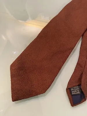 PIERRE VAN BUCK Brown Wool Tie Length 61” W3.5” • £10