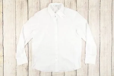 Mango Mng White 6 Medium Regular Fit Button Front Shirt Womens Nwt New • $15.40