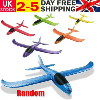 48cm EPP Foam Hand Throw Airplane Outdoor Launch Glider Plane Kids Toy UK • £10.19