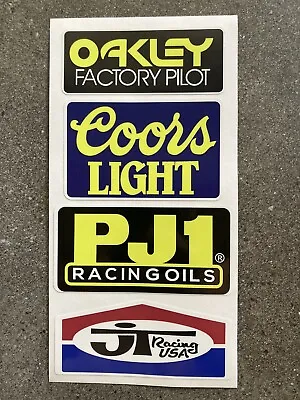 Vintage Motocross Decal Set / Oakley Factory Pilot/ Coors Light/ PJ1 / JT Racing • $25.74