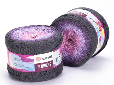 £10 • Buy YarnArt Flowers 250g Cakes 1000m Knitting Wool Crochet Yarn In 50 Colours 276