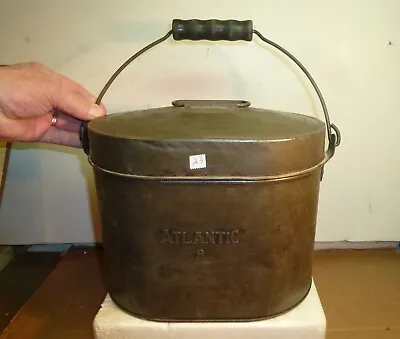 #23 Very Largest Atlantic 8 Tinware Miners Railroad Lunch Box Pail 9”tall 4pc • $39.99
