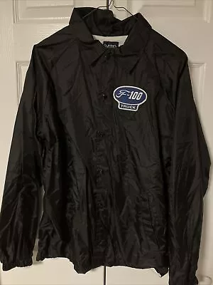 Ford F-100 Embroidered Patch Puritan Snap Up Jacket Men's Small Back Graphic • $10