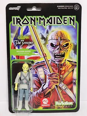 Iron Maiden Super7 Soldier Eddie Reaction Figure Wave 1 (Glow The Trooper) New • $19.99