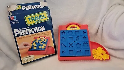 Vintage 1990 MB Travel Perfection Timed Puzzle Game W/ Box & All Pieces  • $17.99