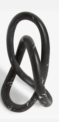 £21.99 • Buy Next Marble Effect Black And Grey Sculpture Ornament Home/Office Decor RRP £32