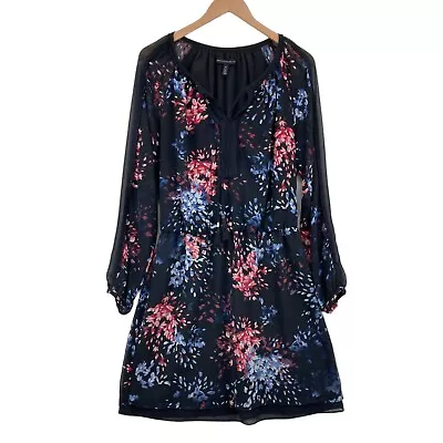 Marc Bouwer Fit & Flare Dress Women Medium Multi Floral Flared Sleeve Pullover • $27.19