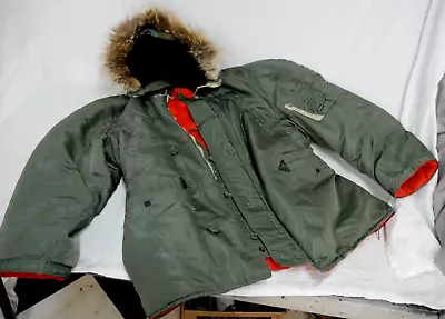 Vintage Vietnam USAF N3B Snorkle Parka- Sz L Large-Jacket-Man's Flying J-6279H • $99