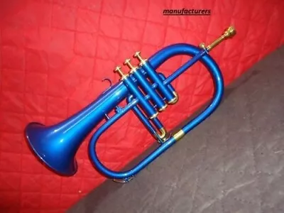 Professional FLUGEL HORN 3V BLUE  Expert Choice With Hard Case MOUTHPIECE • $182.24