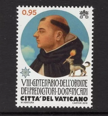 VATICAN CITY 2016 SCOTT NH 1635 ST DOMINIC ORDER FOUNDER - Free USA Shipping • $2.58