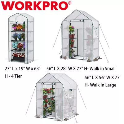 WORKPRO Gardening Greenhouse Multi-Size Shelves Thicken 	Polyethylene Cover NEW • $58.99