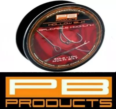 PB Products Hollow Silk Splicable Hooklink 30lb Multi Silt Fishing Line • £12.95