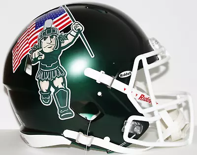 2022 Michigan State Spartans Auth Full Size Custom Riddell Helmet Vs Rutgers • $369.50