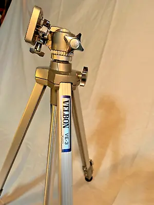 Vintage Velbon VE-3 Tripod Approx. 20-60 Inches Fast Clip Adjust Great Cond. • $24