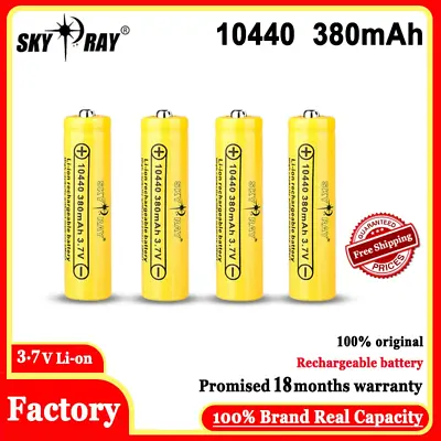 Trustfire 4/2/1PCS 10440 380mAh Lithium Battery 3.7V Rechargeable Li-ion Battery • £7.99