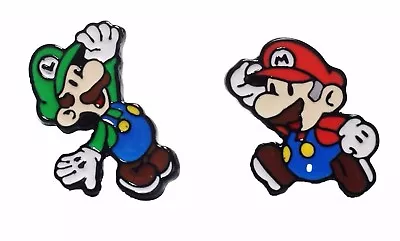 Super Mario & Luigi Metal Enamel Stud Earrings • $7.99