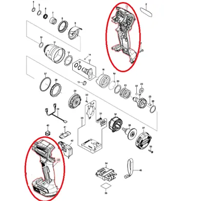 Makita Impact Driver TD172 Repair Parts　Housing Set Product(Body) • £35.60