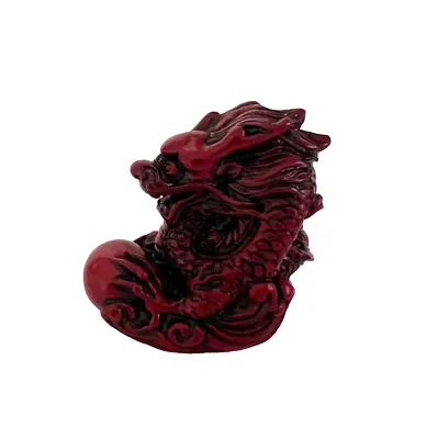 NEW Mini Red Color  Chinese Feng Shui Dragon Figurine Statue For Luck & Success • $8.95