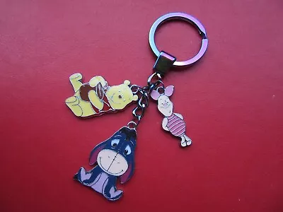 Eeyore Piglet Pooh Keyring Bag Charm Enamel Pendant Charm Iridescent • £1.49