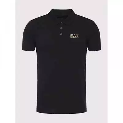 Emporio Armani EA7 Cotton Black Polo Shirt • £77.99